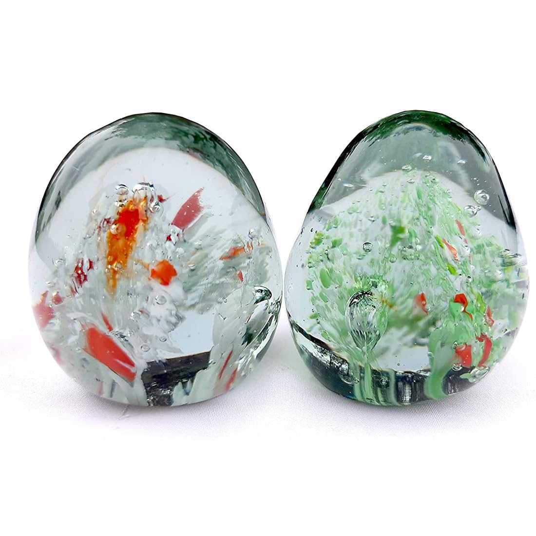 Panku Latto Design Glass Paper Weight for Office Desk/Study Table (Pack of 2)
