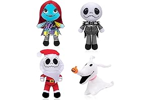 Nightmare Before Christmas Jack and Sally 4-Pack Plush