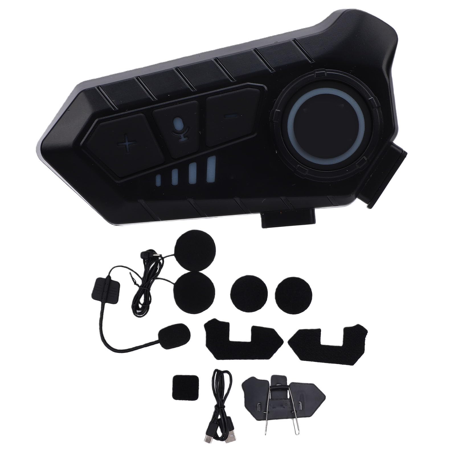 Focket Auricolare Bluetooth per Casco Moto, Doppia Riduzione del Rumore