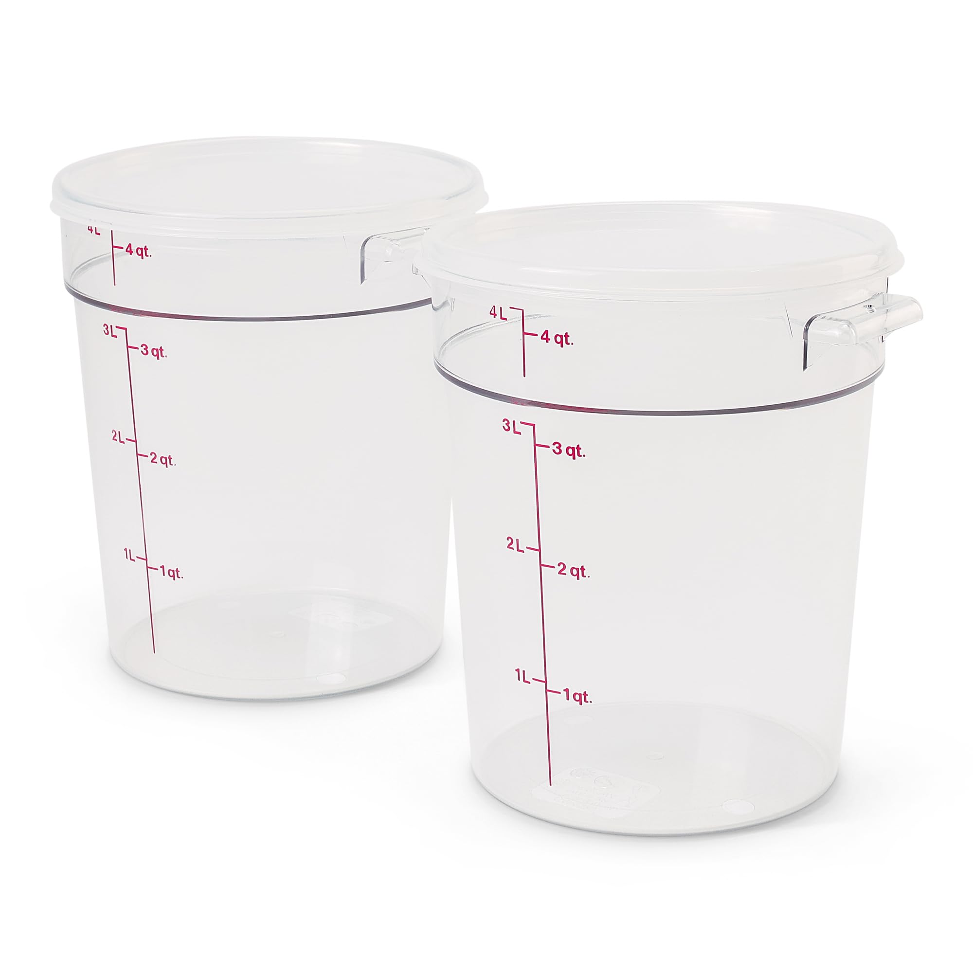 Cambro Runde Frischhaltedose mit Deckel, 4 l, transparent, 2 Stück