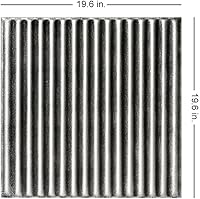 Vista 2 de A La Maison Ceilings R133 - Azulejo de techo de espuma corrugada prepintada (259.2 pies cuadrados/caja), paquete de 96, plata antigua