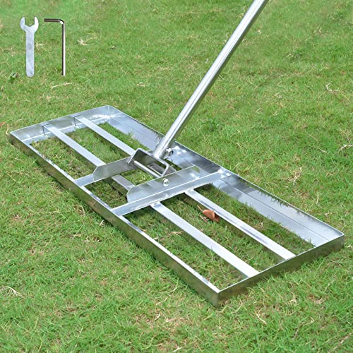 SurmountWay Lawn leveling Rake with Heavy-duty Stainless Steel Suitable for Courtyard Golf-28 