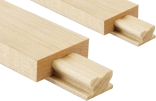 2 piezas de cajón de madera con revestimiento de cera de 22 pulgadas, guía central de madera tradicional clásica
