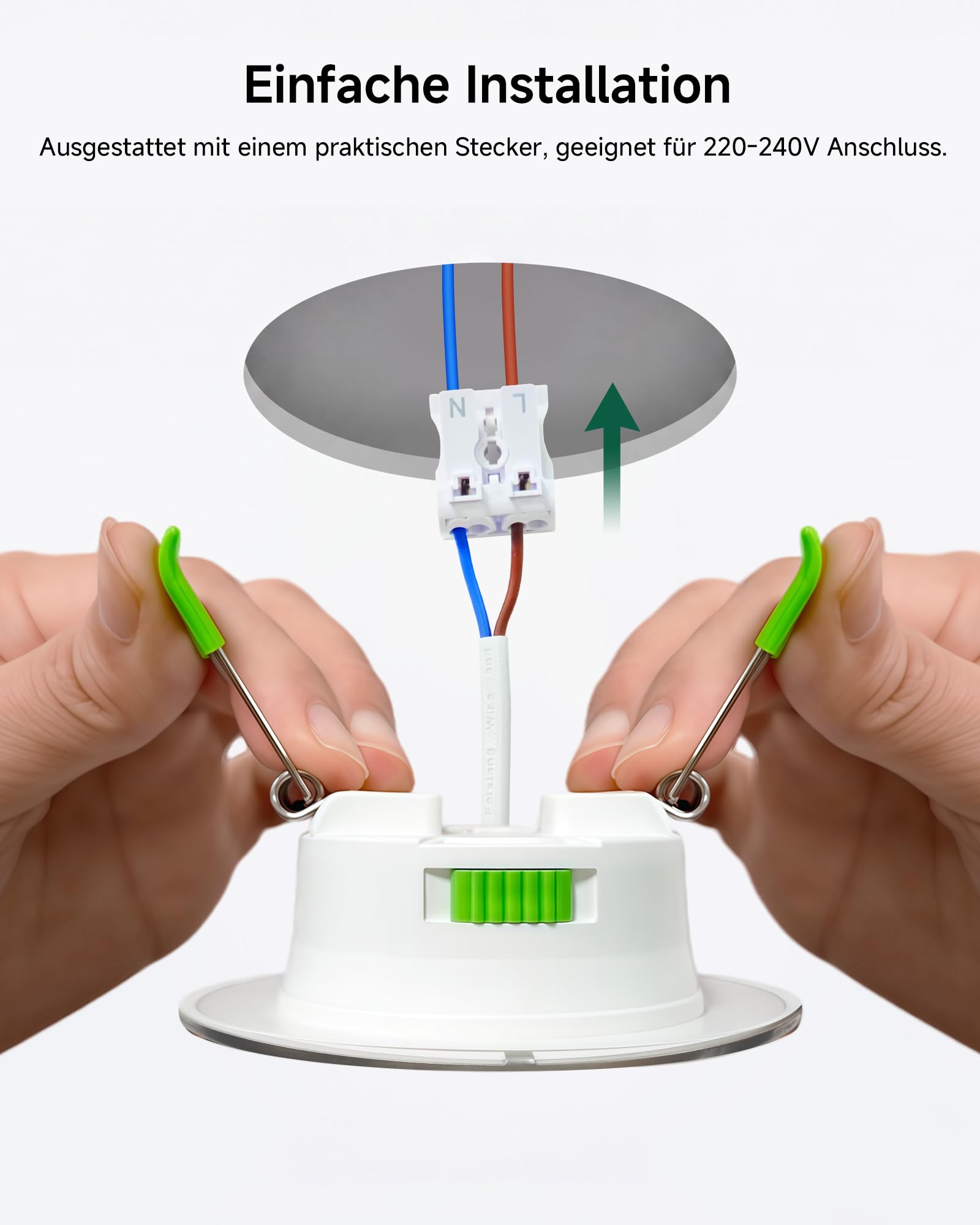 LED Einbaustrahler 230V 12er Set, Dimmbar LED Spots 230V IP65,Einbaustrahler LED mit 3000K/4000K/6500K, 360 LM, 4W, CRI>80 für Badezimmer, Küche, Wohnzimmer, Lochmaß Φ55-68 mm, Nickel