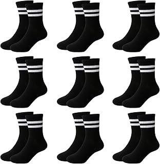 Jeayita 9 Pairs of Socks Boys Children's Sports Socks Children's School Child Socks Tennis Socks Children's Socks