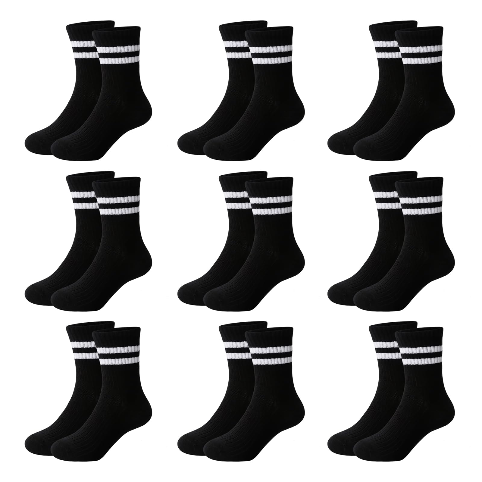 Jeayita 9 Paar Socken Jungen Kinder Socken Sportsocken Kinder Schulkind Socken Tennissocken Kindersocken