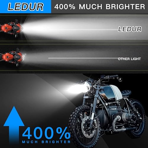 Miniatura 9 de LEDUR DOT - Faro delantero redondo de 7 pulgadas para motocicleta, haz sellado HiLo y 6000K3500K con faro y carcasa de aluminio para motocicleta