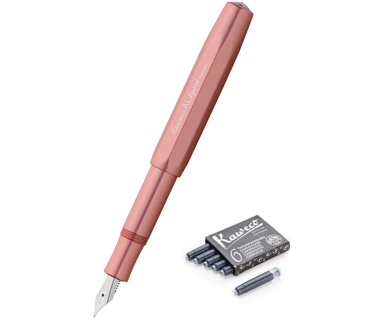 Amazon | Kaweco ALスポーツファウンテンペン（ファインペンブ）+ 6個 