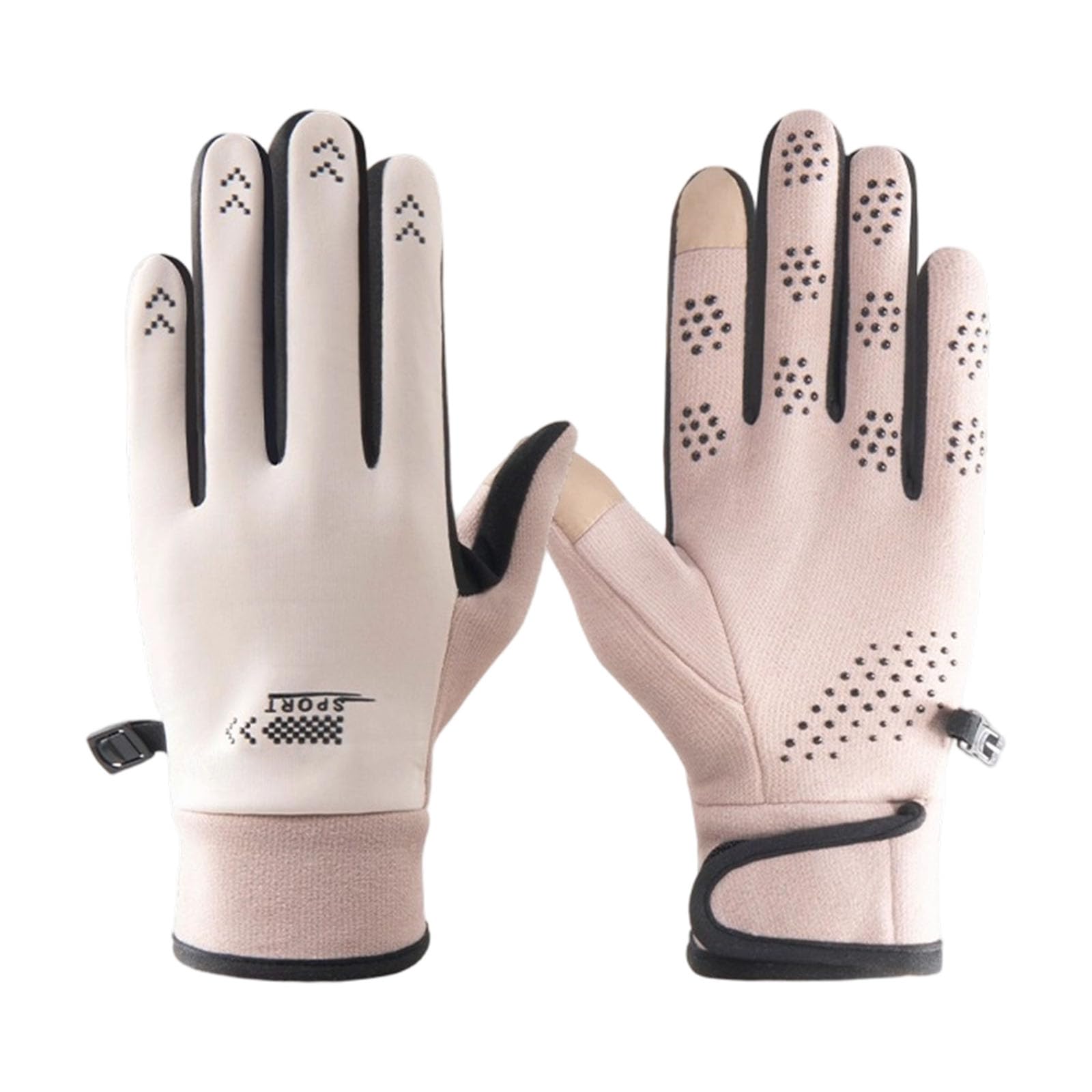 YUXITA Unisex Waterproof Touchable Screen Gloves For Skiing Cycling With AntiSlip Grip All Weather Outdoor