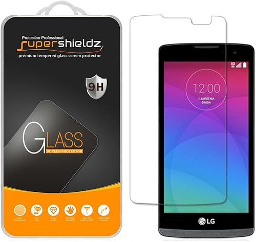 Supershieldz Protector de pantalla de vidrio templado diseñado para LG Leon LTE, antiarañazos, sin burbujas