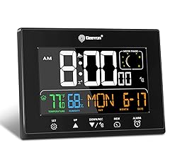 Geevon Digital Atomic Alarm Clocks for Bedrooms with 2 USB Ports, Color VA Display Atomic Clock photo Geevon Digital Atomic Alarm Clocks for Bedrooms with 2 USB Ports, Color VA Display Atomic Clock