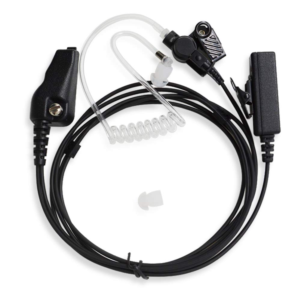 TENQ FBI Style 2 Wire Acoustic Tube Headset/earpiece for Kenwood Radio Walkie Talkie Nx-200 Nx-210 Nx-300 Tk-280 Tk-385 Tk-3180 Tk-5400 8-pin
