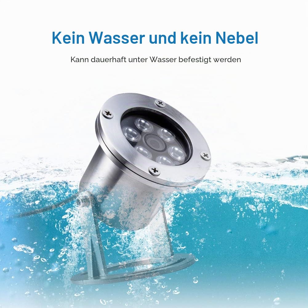 Barlus Unterwasserkameras 304 Edelstahl IP68 5MP 2592×1944 POE IP Kamera 32Ft Kabel Koi Teichkamera