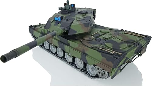 Miniatura 9 de TOUCAN RC HOBBY Henglong 1/16 7.0 Leopard2A6 RC Tank 3889 Barril Recoil Metal Pistas W/Cauchos