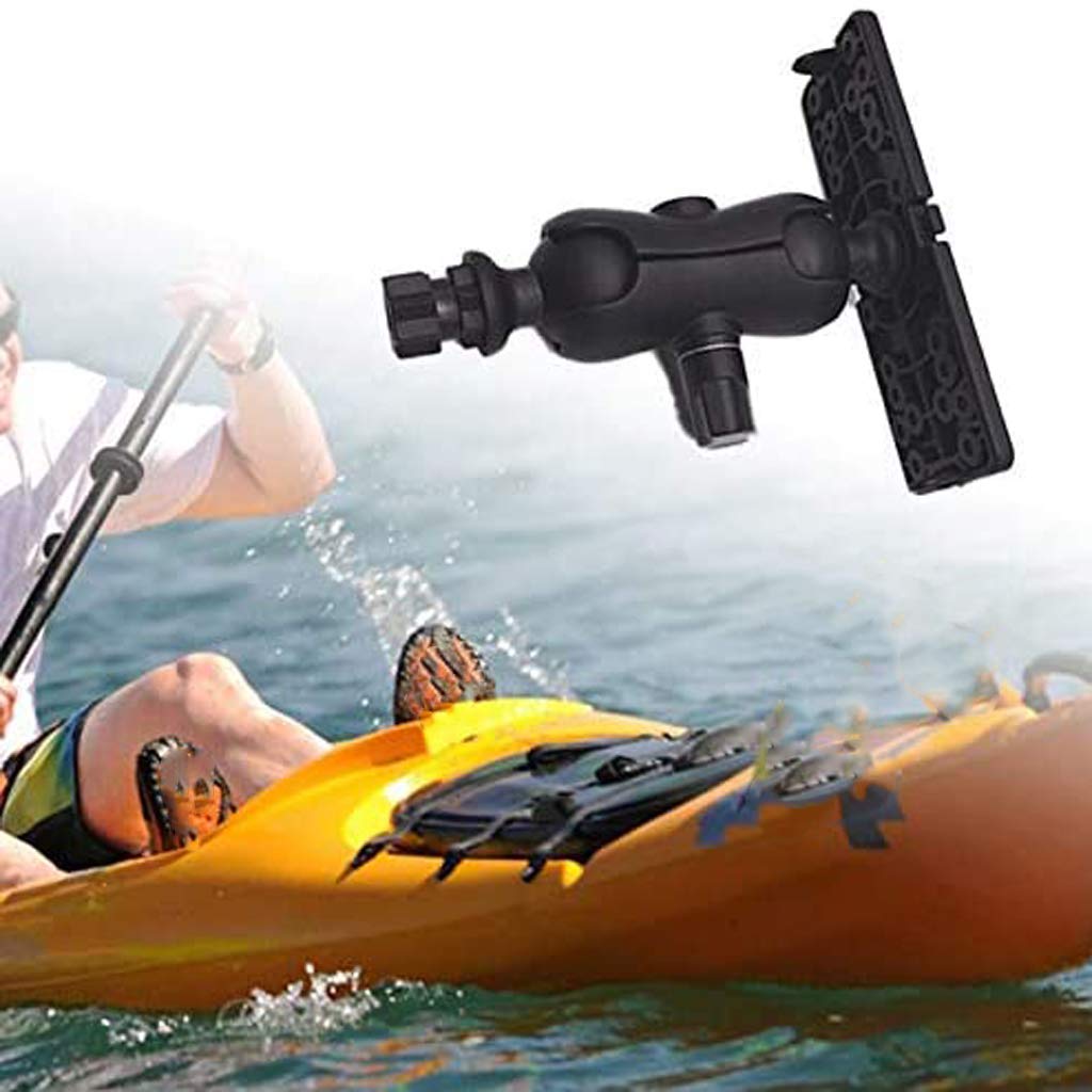 SunniMix Soporte de Montaje de Sondas de Pescados Estante de Buscador de Pesca de Kayak, Universal, Giratorio, Electrónico de 360 Grados de Rotación