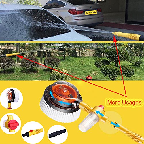 JSCARLIFE Pressure Washer Car Brush Car Wash Attachment Rotating Brush to Wash Trailer - Thumbnail 5