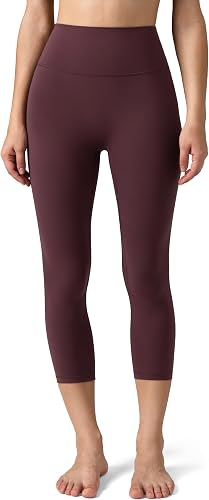 Colorfulkoala Dreamlux No Front Seam Leggings for Women High Waisted Capris 21" Inseam Yoga Pants