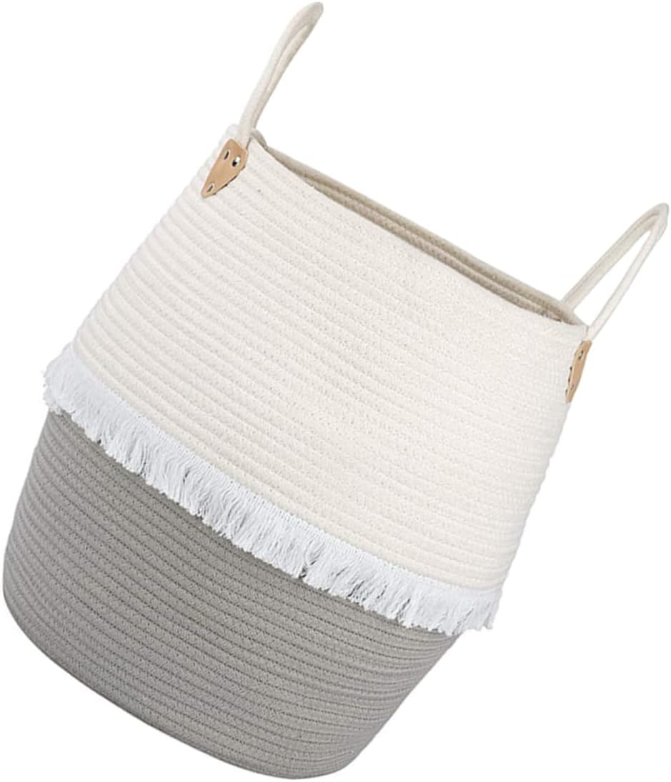 Laundry Basket Woven Storage Basket for Clothes Decorative Home Accessory