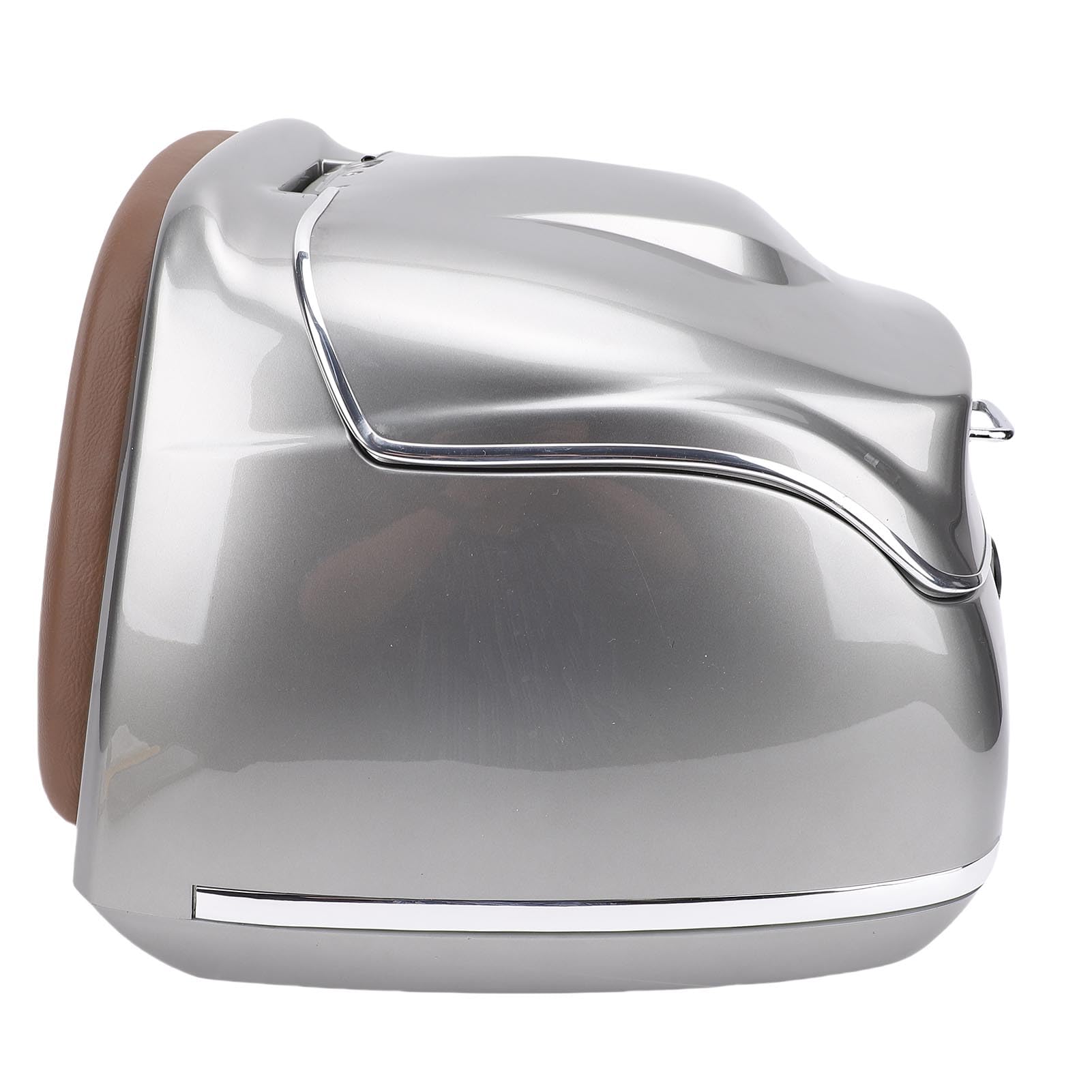 Boîtier Arrière de Moto Design élégant Boîte de Rangement étanche 38L pour Motos Vélos Scooters (Lune Argent)