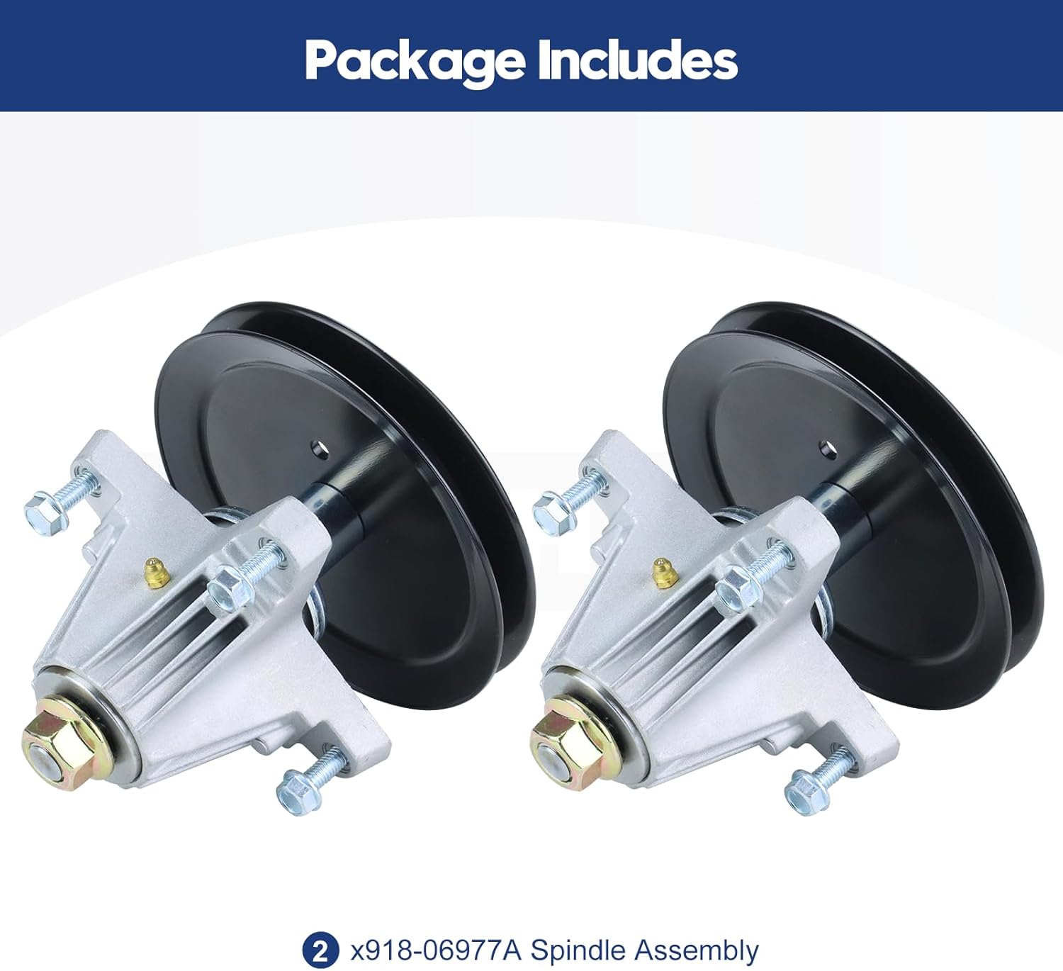 2 Pack 918-06977A Spindle Assembly Replaces 918-06977, 618-06977A for Cub Cadet XT1-LT46 Efi Fab, XT1-LT46 Kh, XT2-LT46 Efi Fab, XT2-LX46 Fab, XT2-LX46 Kh Fab, Craftsman T8200 Mower Decks