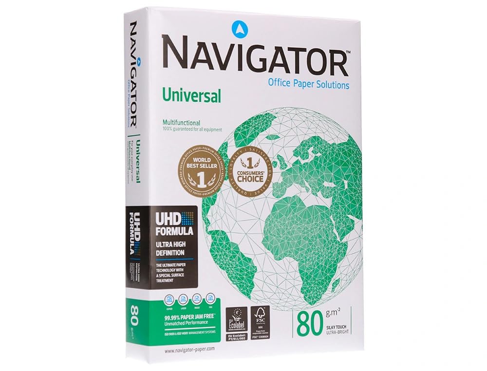 Palet folios NAVIGATOR - Pallet palel - 60 cajas (300 Paquetes de 500 Hojas). Papel multifuncion din a4 80 gramos.