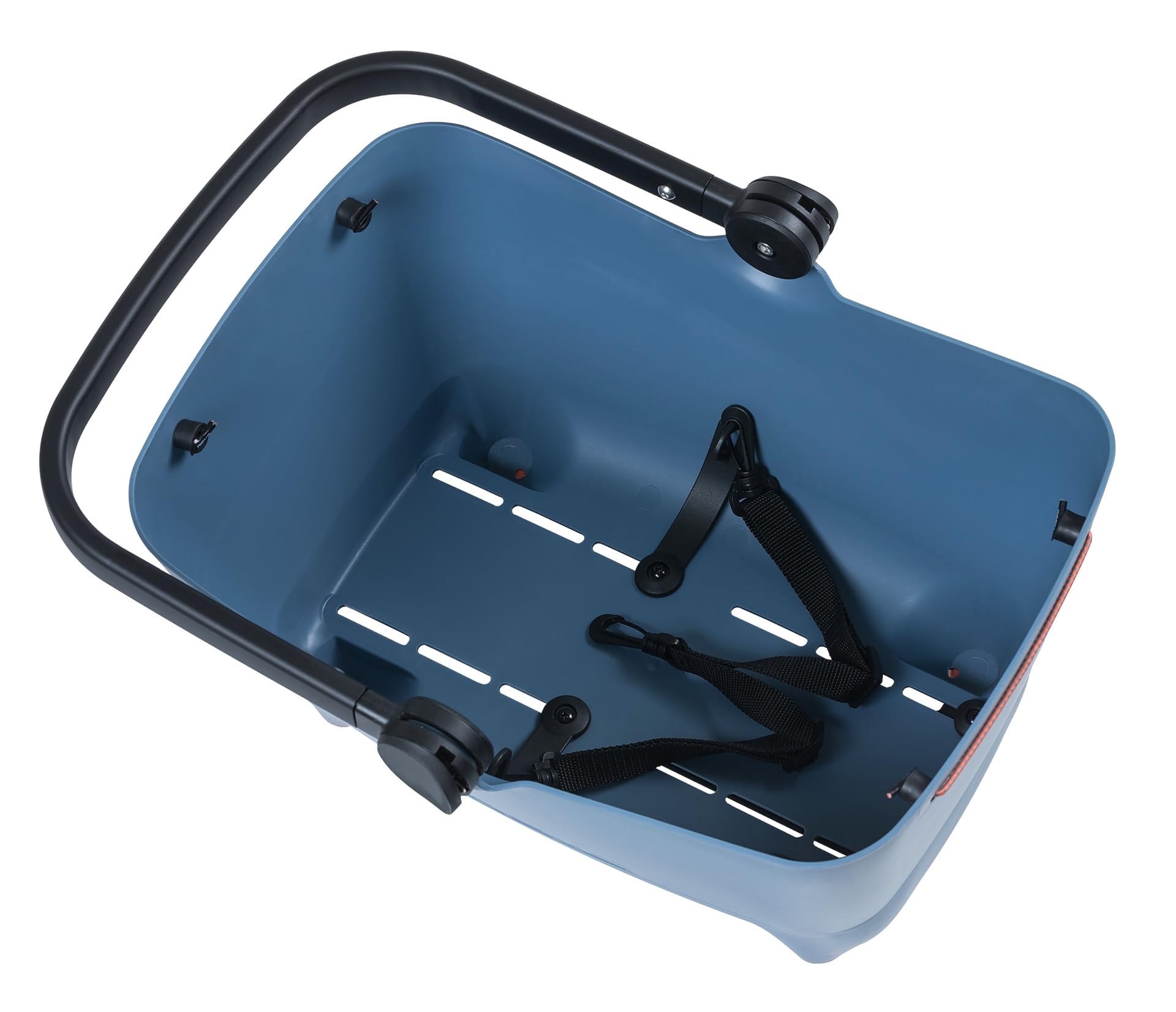 Basil Buddy MIK Hundefahrradkorb - 32L, Blau, Robust, Inkl. abschließbarem MIK-System und MIK Carrier-Platte, Perfekt für den sicheren Transport von Hunden