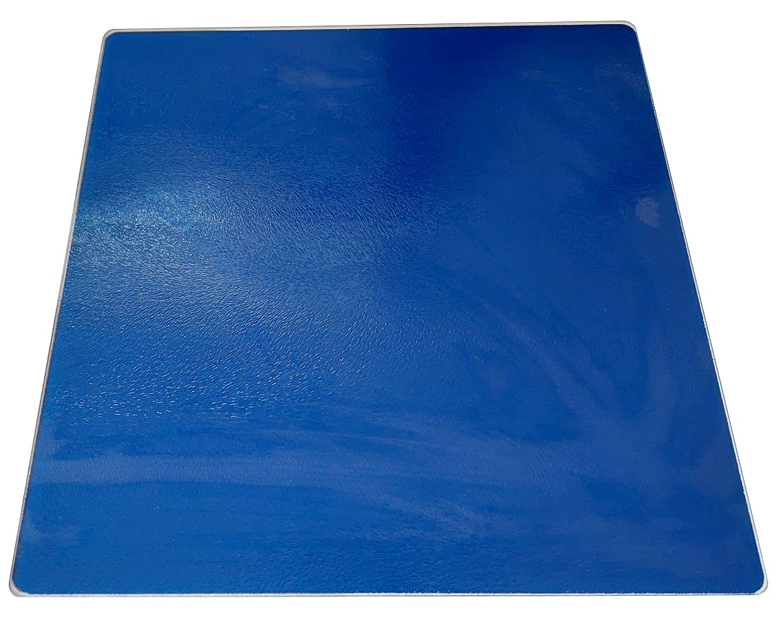 Square Coloured - Glass Worktop Saver 40cm x 40cm by Pearl Glass (Cobalt Blue)