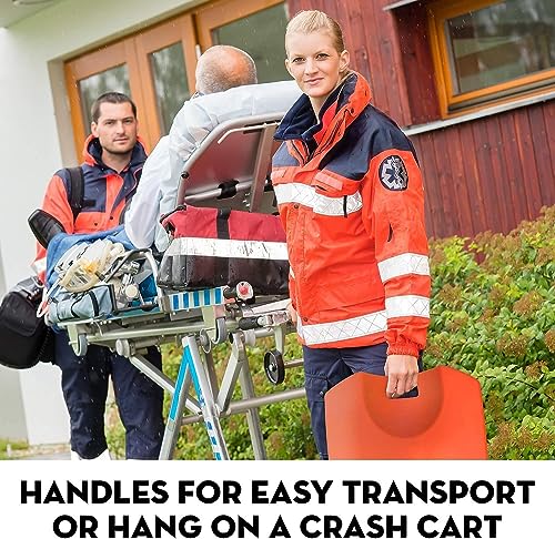 Beiruoyu CPR Rescue Lifesaver Board- EMS Medical First Aid Supplies Cardiac Board- Home Pool CPR Easy Patient Lifting Portable Lightweight Recessed Handle Lifesaver CPR Board (Blue)
