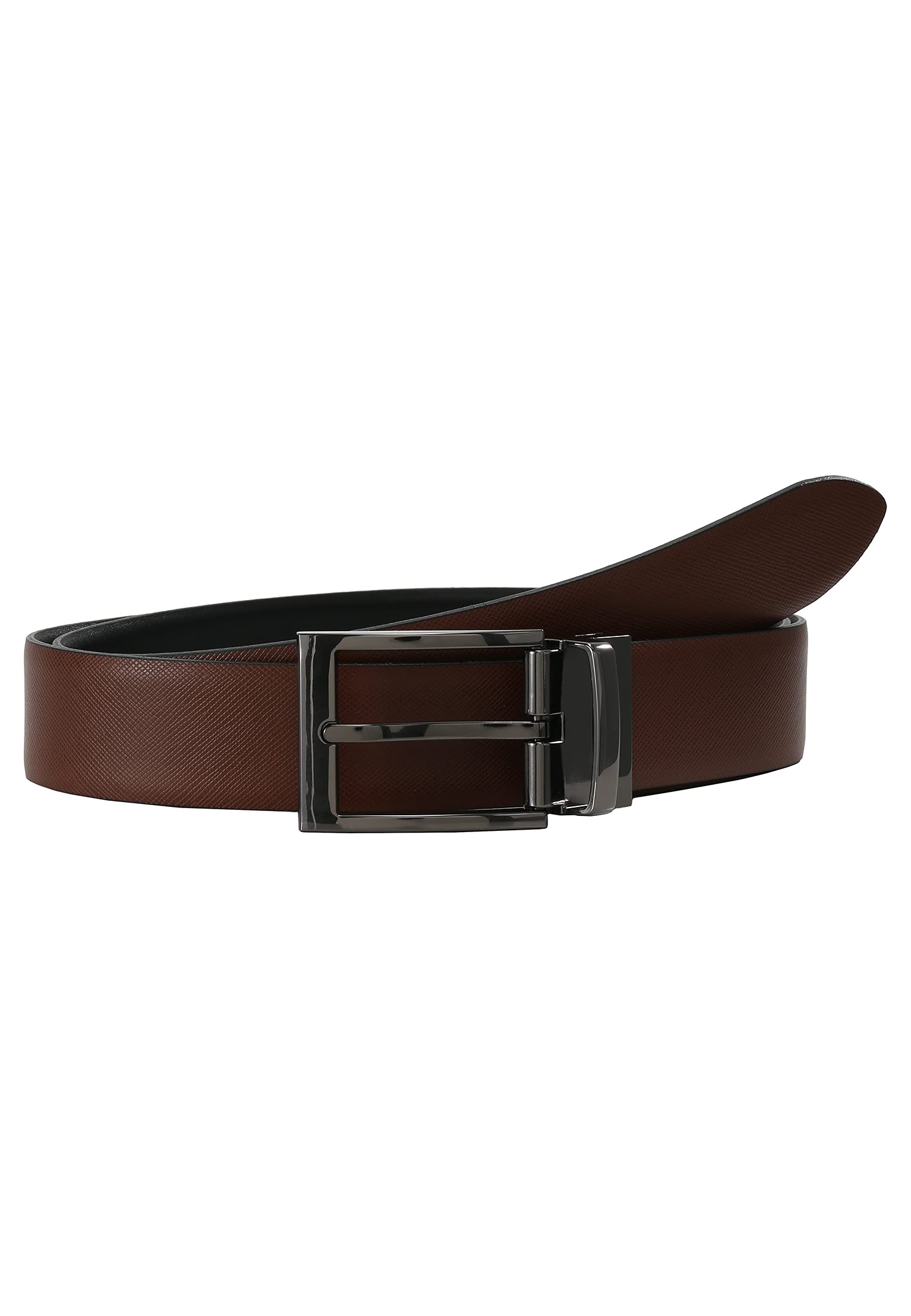 LLOYD Leder Gürtel 2 in 1 Reversible Belt W120 Cognac/Black braun schwarz kürzbar wendbar
