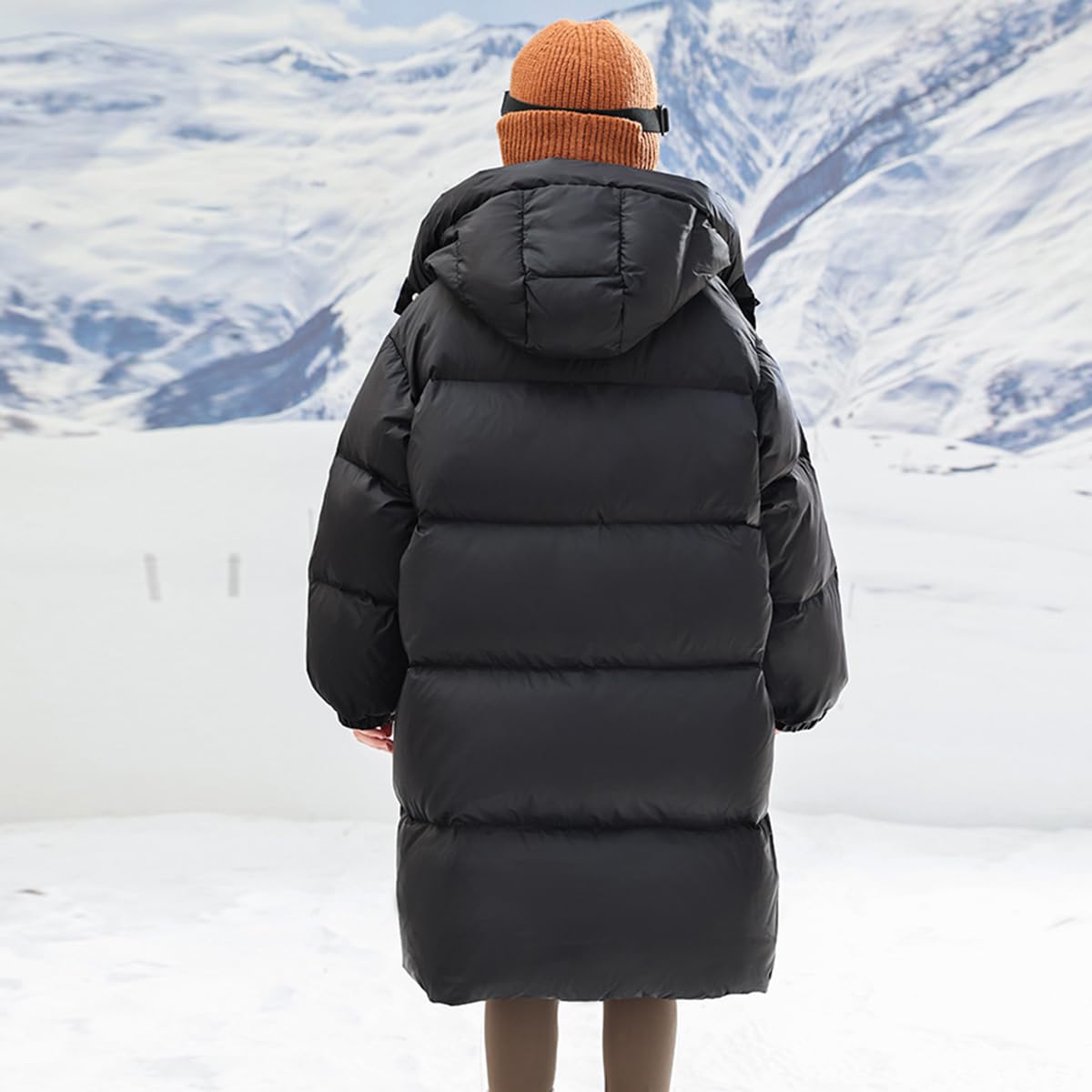 linboo Manteau Enfant Doudoune Fille Garçon Veste d'Hiver à Capuche Coupe Vent Parka Rembourré Blouson Matelassé Vêtement Chaud Hiver