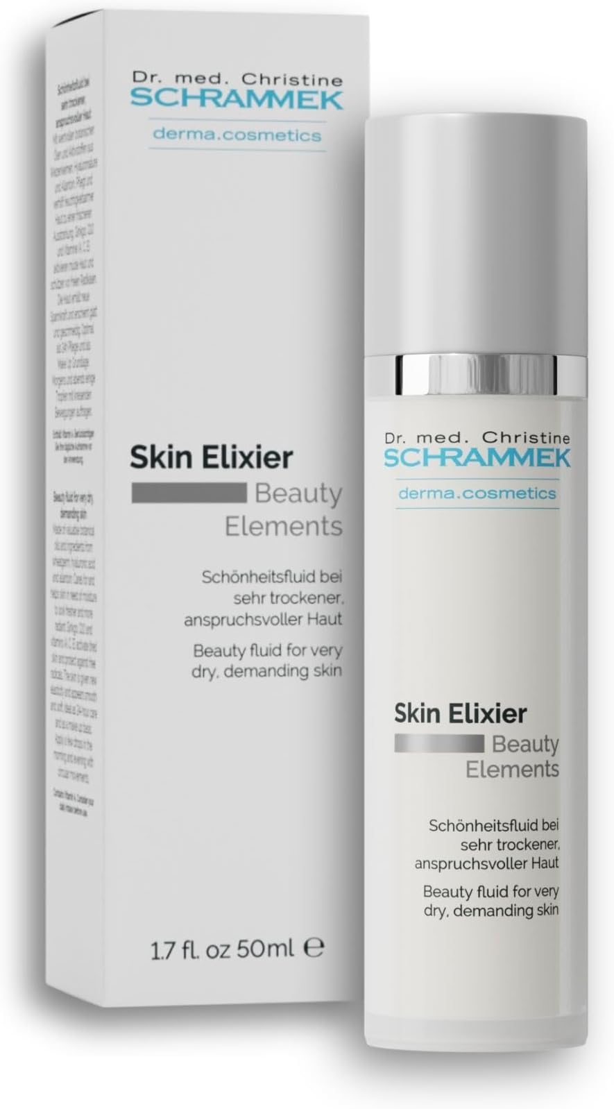 Skin Elixir (50 ml) - Botanical Beauty Fluid with Hyaluronic Acid & Coenzyme Q10-24h Hydration & Makeup Base - Paraben-Free - Dr Schrammek