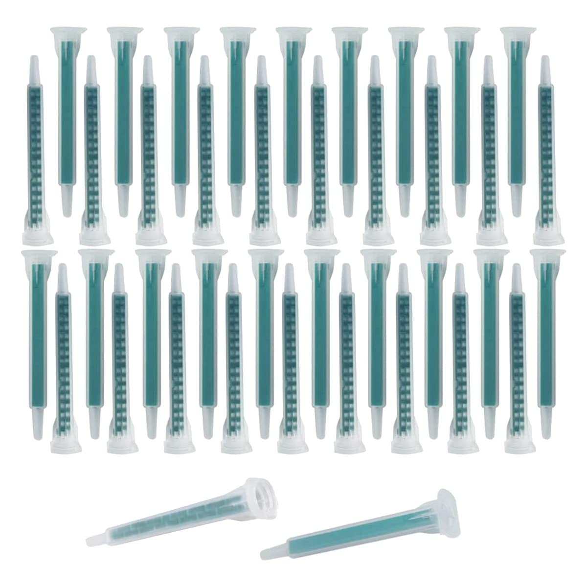 Ugello di Miscelazione Epossidica da 40 Pezzi Ugello di Miscelazione Elettrostatico Punta un Cartuccia 50 Ml/1,7 Once (Rapporto 1:1/1:2) 16 Elementi