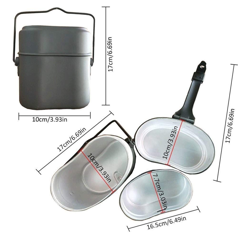 Pudełko na lunch dla dorosłych, pudełka bento, aluminiowe pudełko na lunch, metalowy pojemnik na żywność, pudełko na przekąski, 3-poziomowe przegródki Bento pudełka dla mężczyzn i kobiet, na