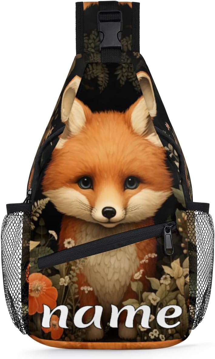 Blue Dolphin Print Custom Sling Backpack Personalized Crossbody Bags for Women Men Chest Bag for Travel Hiking Sports