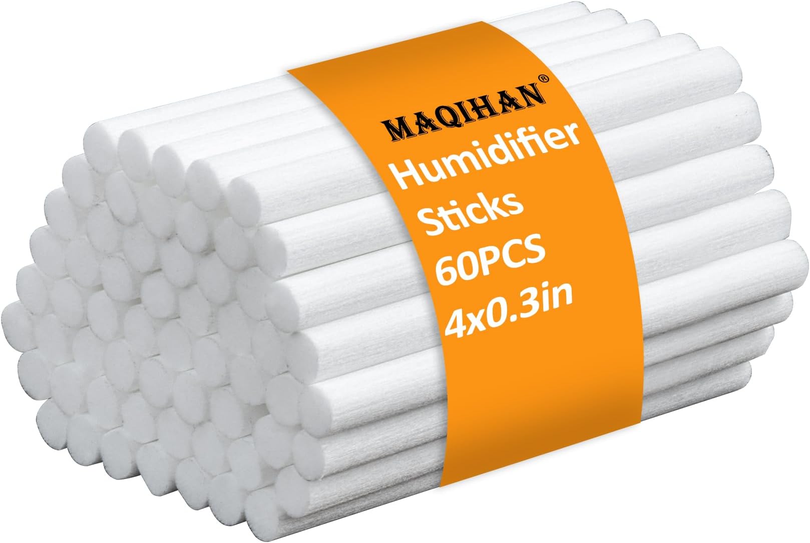 60PCS Humidifier Stick Filter Refill - Mini Humidifier Filter Sticks Air Diffuser Pure Wicks Refill Cotton Filter Sticks Replacement Wicks for Small Portable Humidifier Diffuser in Office Bedroom Home