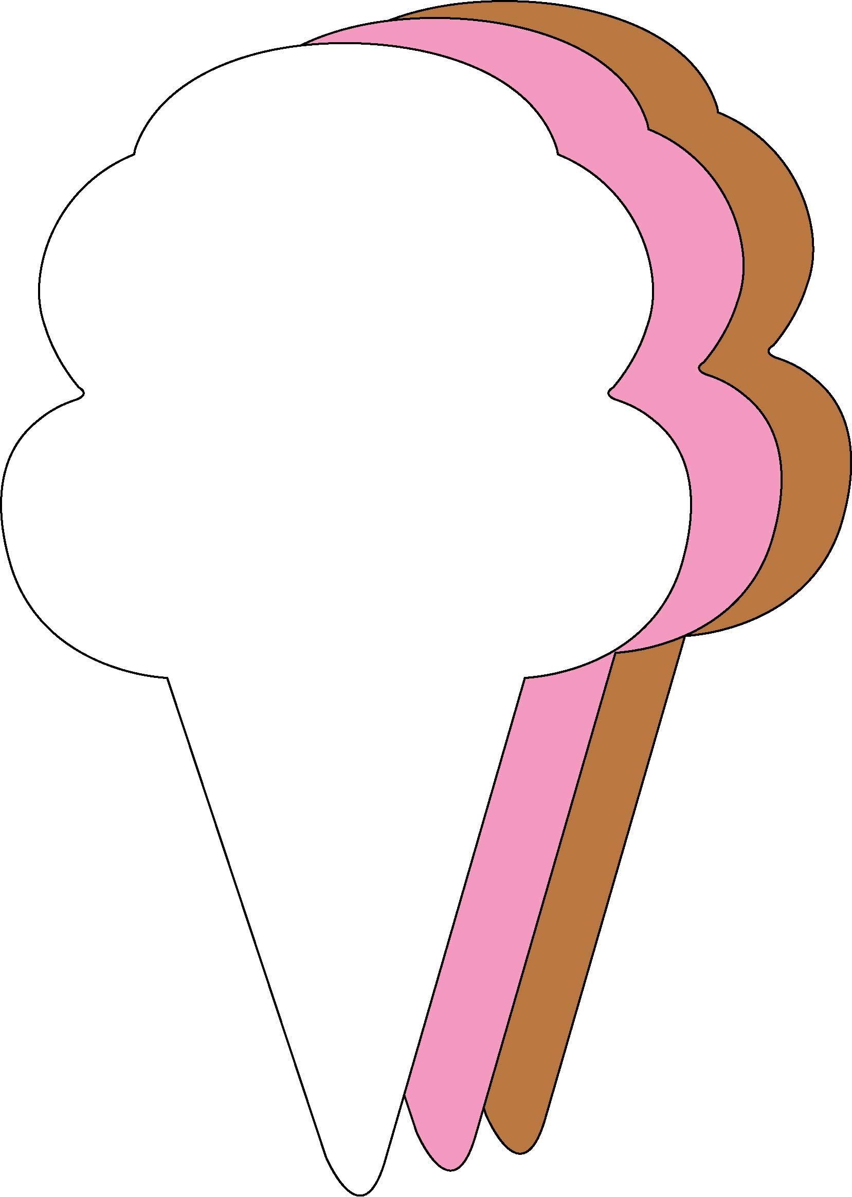SHAPES ETC.5.5” Neapolitan Ice Cream Cone Tri-Color Creative Cut-Outs, 31 Cut-Outs in a Pack for Spring, Summer, Learning Games, Ice Cream Socials, Classroom Kids’ School Craft Projects