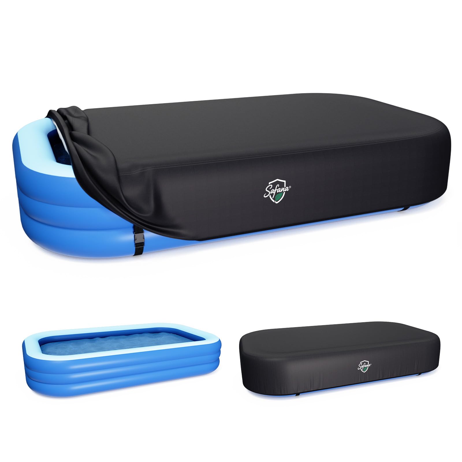 Safana 65x39 inch Rectangular Inflatable Pool Cover with Elastic Band