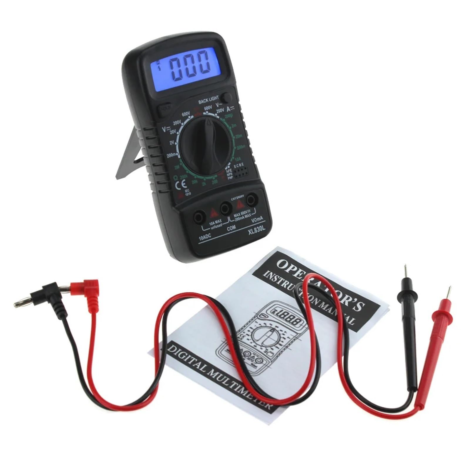 Multimetr cyfrowy, 10 sztuk/partia cyfrowy multimetr przyrządy pomiarowe AC DC miernik napięcia multimetr woltomierz 3 w 1 dla elektryka XL830L Wszechstronne możliwości pomiarowe