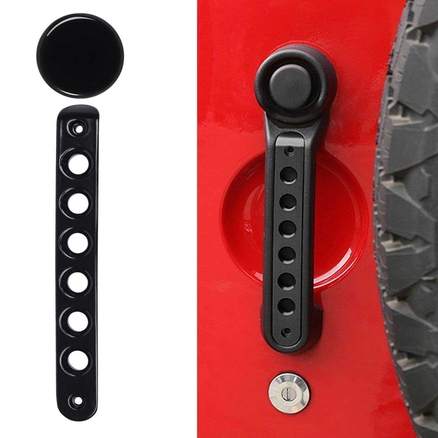 Grab Handle Inserts Cover+Push Button Knobs Cover Trim for Jeep
