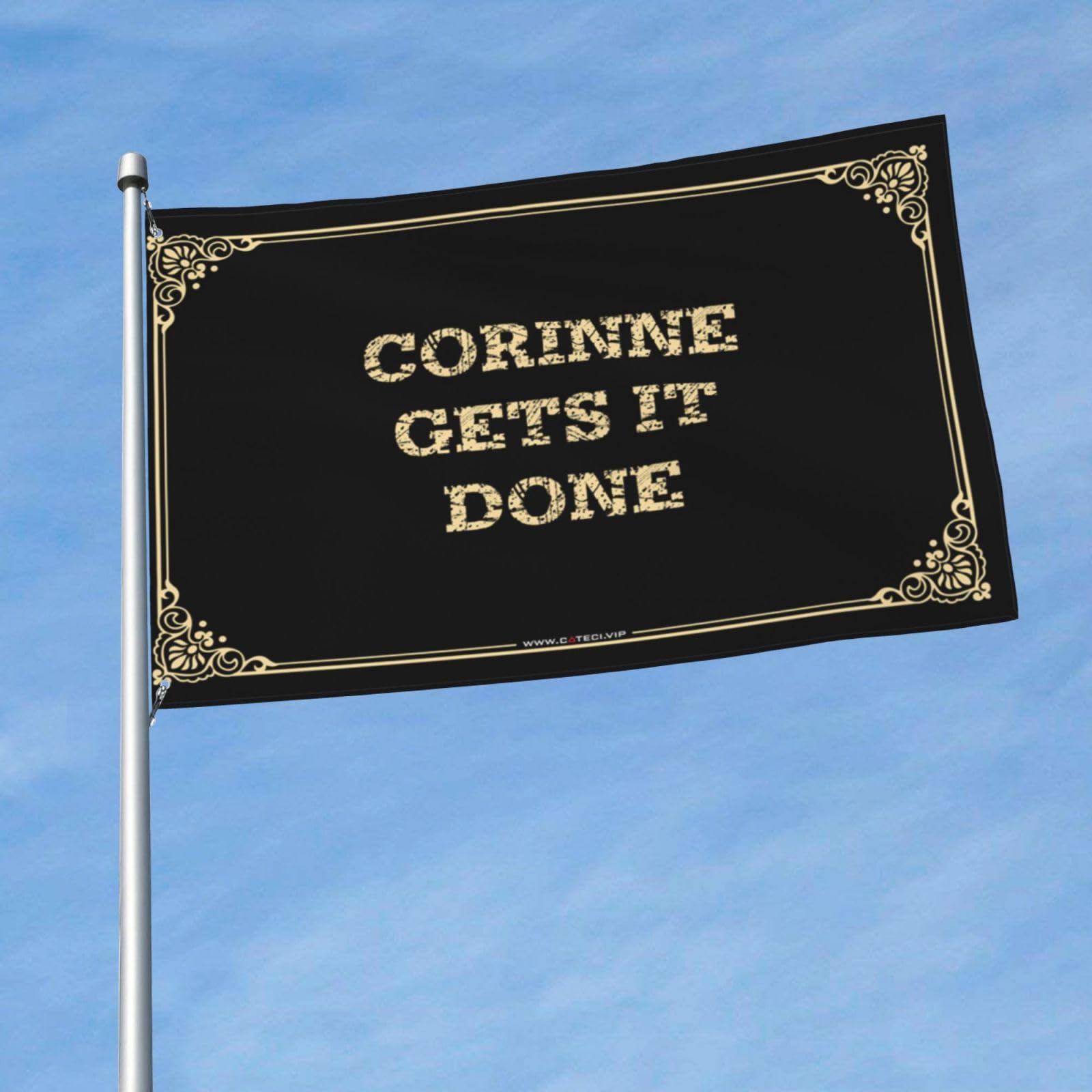 Drapeau Corinne Gets It Done pour extérieur et dortoir 152x244 cm