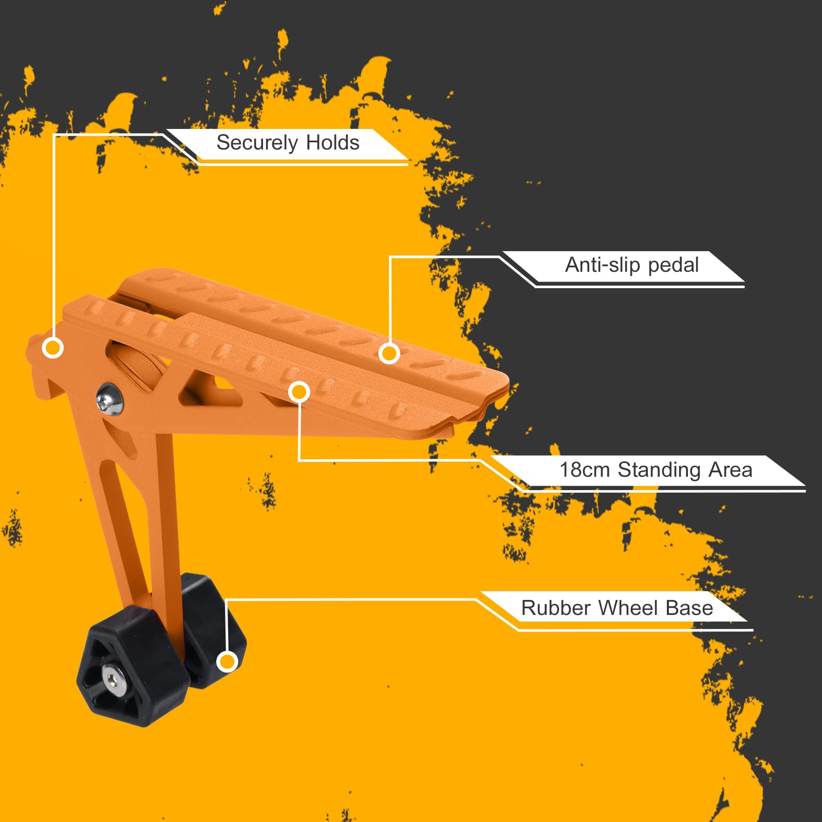 COWVIE – Marchepied pliable pour portière de voiture, accès au toit de la plupart des voitures des SUV et camions, orange