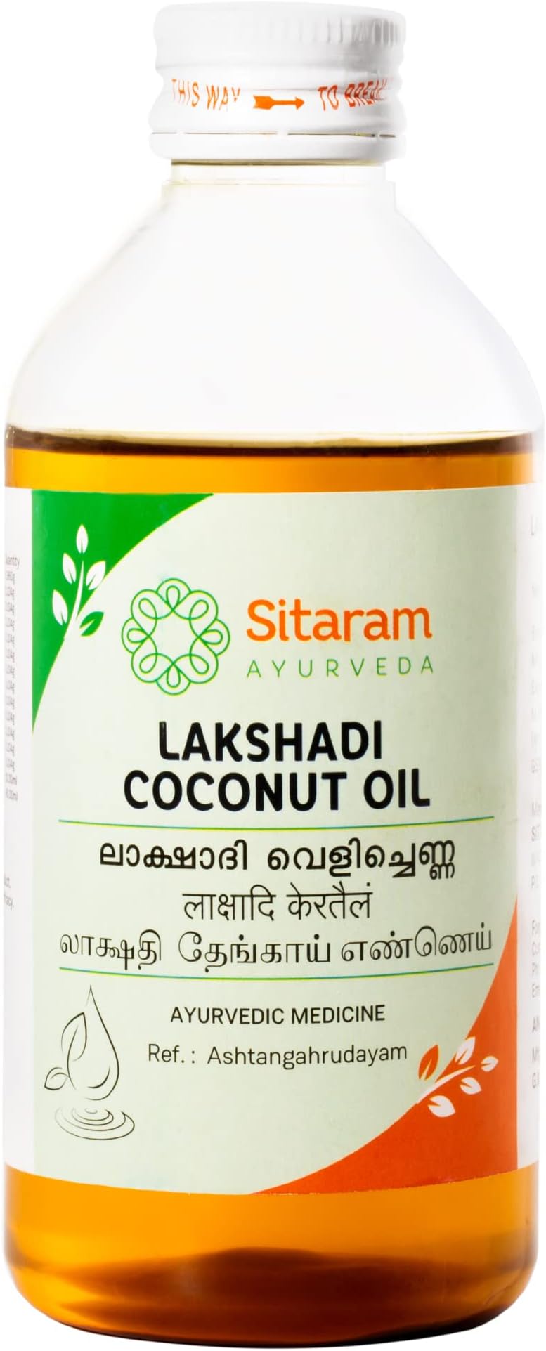 Siraram Ayurveda Lakshadi Coconut Oil | Herbal Pitta-Balancing Massage Oil | Natural & Herbal | 200ml