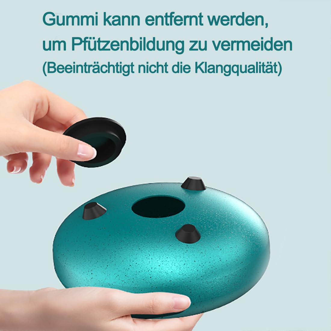 Tamburellino in acciaio a 8 note da 15 cm | Tamburo Handpan per meditazione e yoga | Acciaio tedesco premium con borsa da viaggio, bacchette e libro di musica | Regalo musicale Zen per adulti/bambini