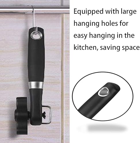 Miniatura 7 de Abrelatas manual con borde liso Abrebotellas de acero, herramienta de cocina con agarre antideslizante