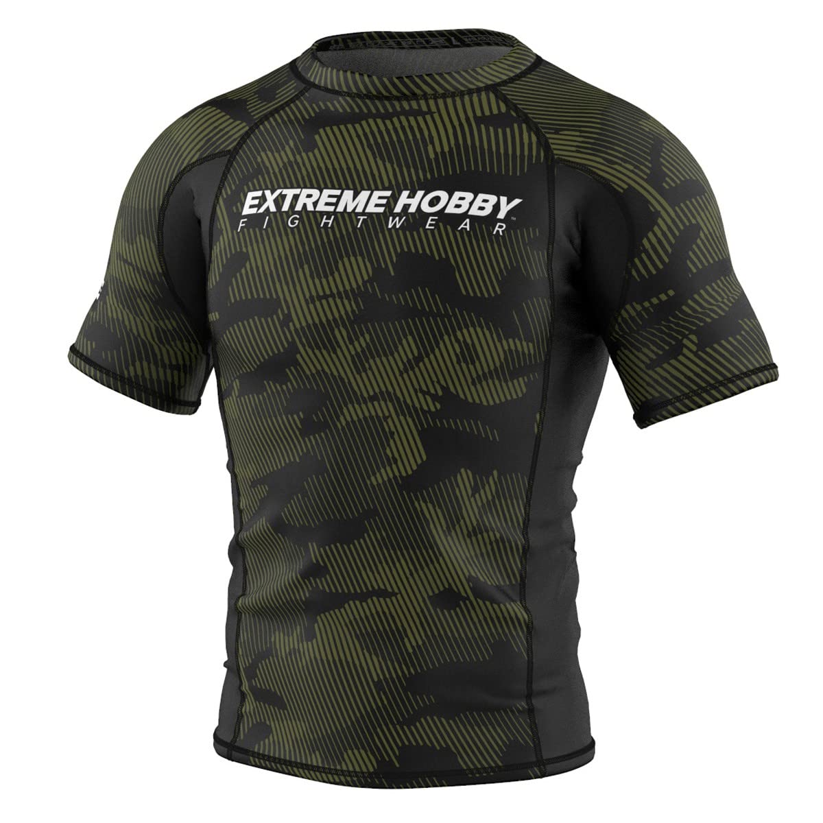 Rashguard Havoc, męski t-shirt sportowy, koszulka fitness, koszulka kompresyjna, koszulka z krótkim rękawem, koszulka funkcyjna, rozmiar 3XL, khaki