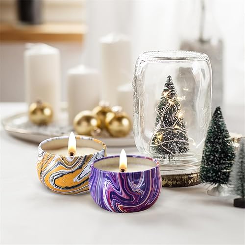 Miniatura 5 de 6 velas perfumadas para el hogar, 108 horas de larga duración, velas de soja orgánica, lavanda, limón, gardenia y 6 otros aromas para el hogar y el