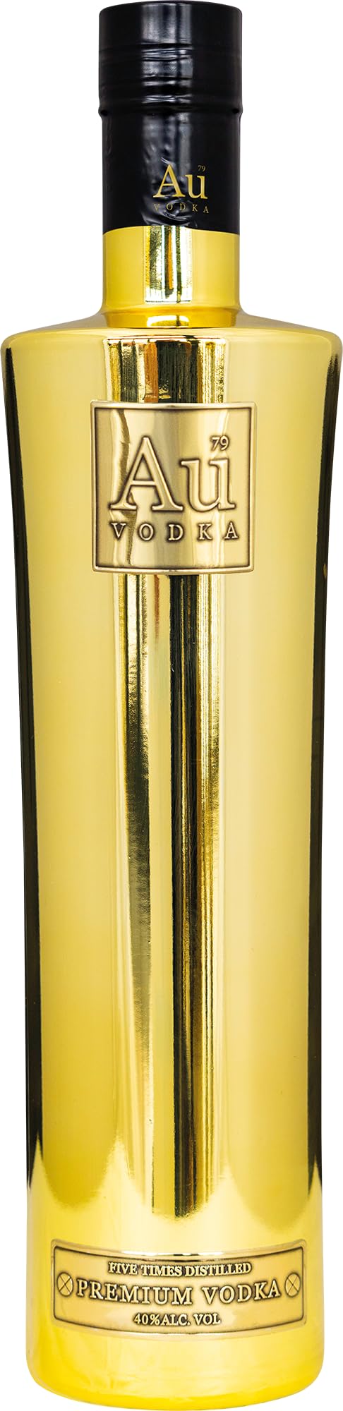 Au Vodka Original | Reiner Premium-Vodka aus Großbritannien | Goldene Flasche | Masters-Medaille bei den Spirit Masters Awards | Fünffach destilliert | 40% vol. | 700 ml