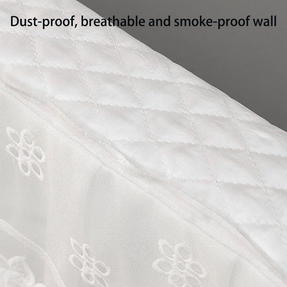 Copertura antipolvere per radiatore, elegante copertura antipolvere per radiatore in pizzo, copertura antipolvere per piastra riscaldante, traspirante, tessuto bianco (60cm)