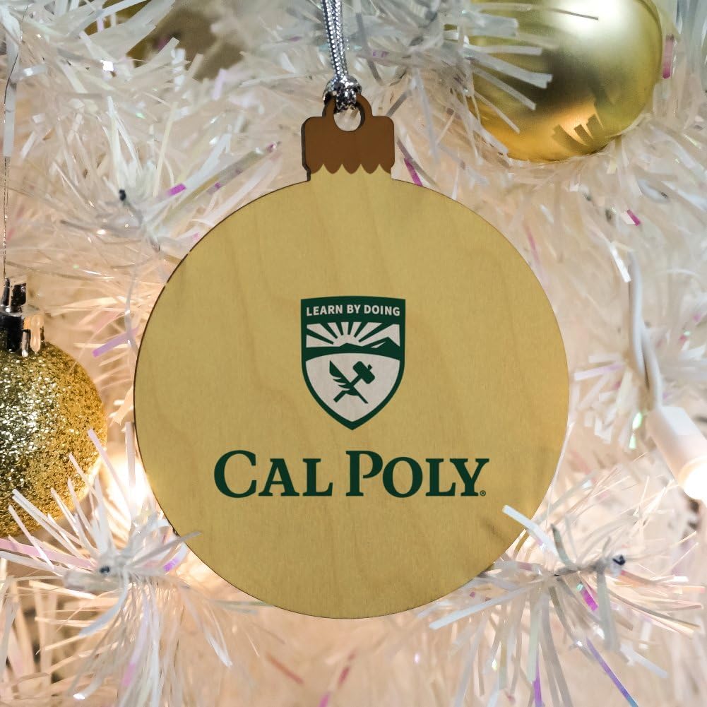 GRAPHICS & MORE Cal Poly Primary Logo Wood Christmas Tree Holiday Ornament - Image 5