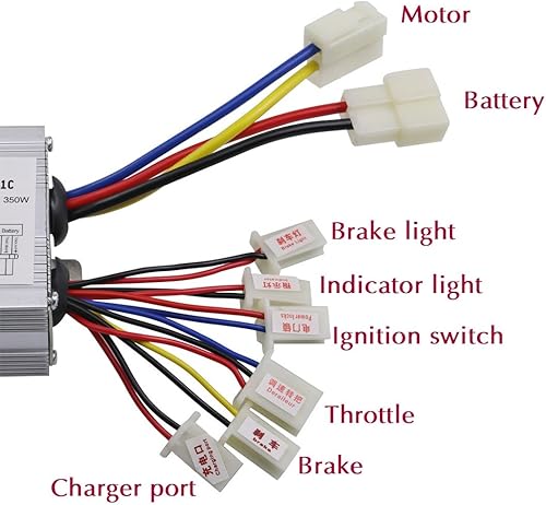 Miniatura 4 de TDPRO JCMOTO 24 V 350 W cepillado velocidad motor y controlador conjunto para scooter eléctrico Go Kart bicicleta e bicicleta triciclo ciclomotor